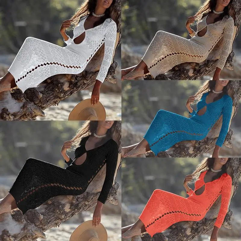 Куркума пляжный костюм с длинным рукавом прикрывающий трикотажный купальник