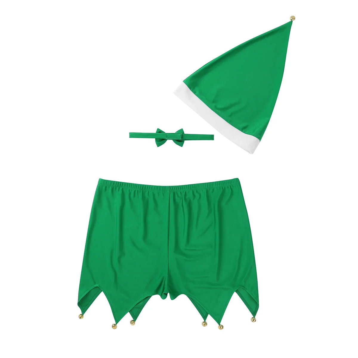 Мужские зеленые шорты боксеры TiaoBug с бантиком в шляпе комплект для взрослых