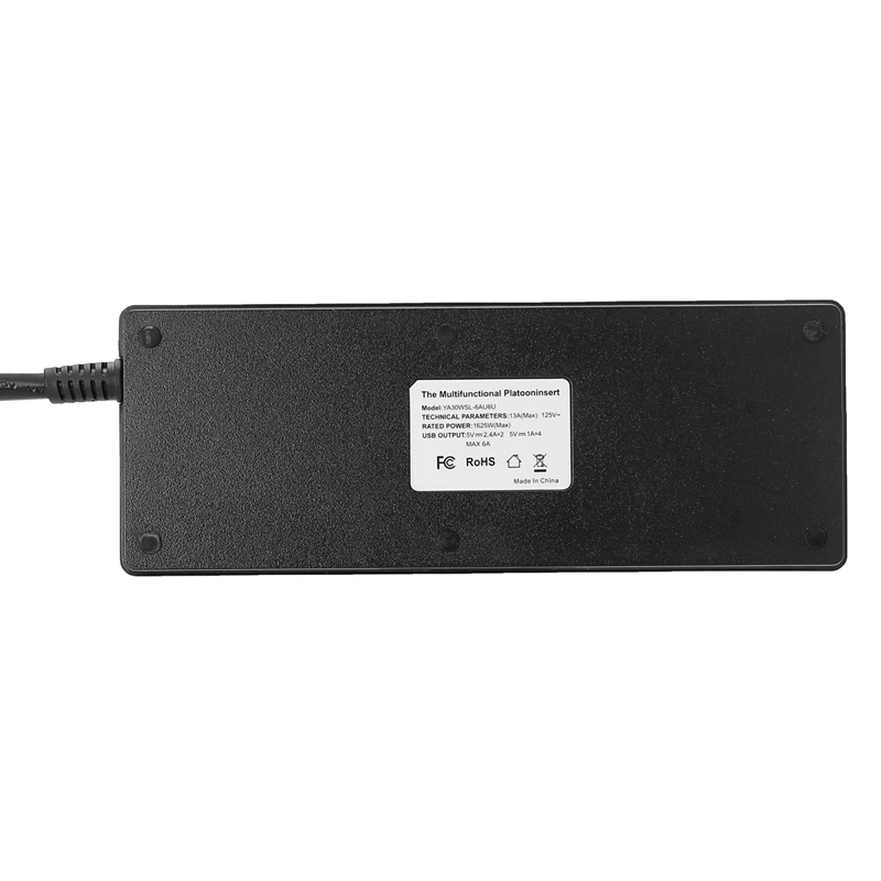 CLAITE 5V 2.4A 4 США AC Мощность разъем 6 USB розетки Газа защищенный свинцовый шнур