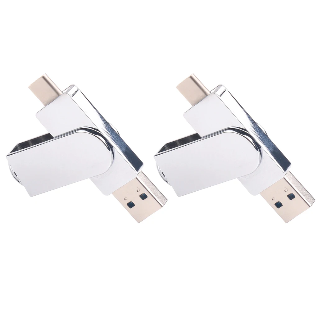 2x USB3.0 флеш накопитель двойной USB Type C U диск поворотный дизайн 16 Гб|USB-гаджеты| |