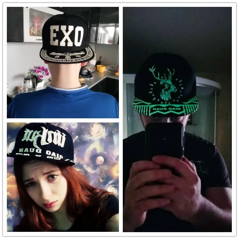 Новая мода Световой Gorras Спортивная Кепка флуоресценции бейсболки женские для