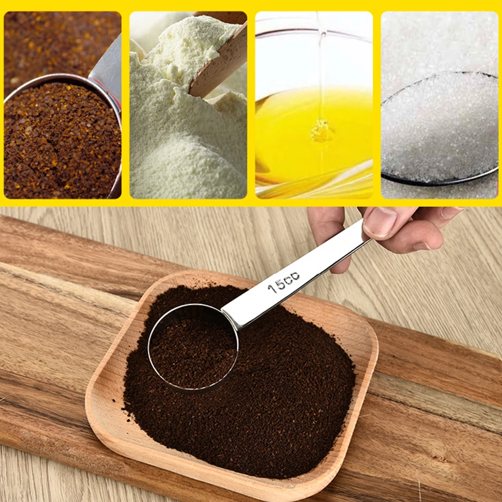 Double Head Stainless Steel Measuring Bean Powder Multifunctional Tools Scale Coffee Spoon Tea Home Cooking Kitchen | Дом и сад