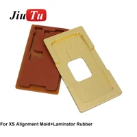 2 pcsset fast shipping glass with frame lcd alignment mould with lamination rubber for iphone xxsxs max repair