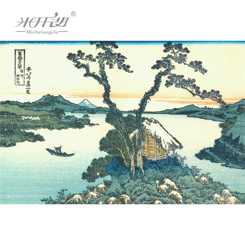 Микеланжело деревянные пазлы Ukiyoe 36 видов горы Фудзи Сува-ко озеро синьсу