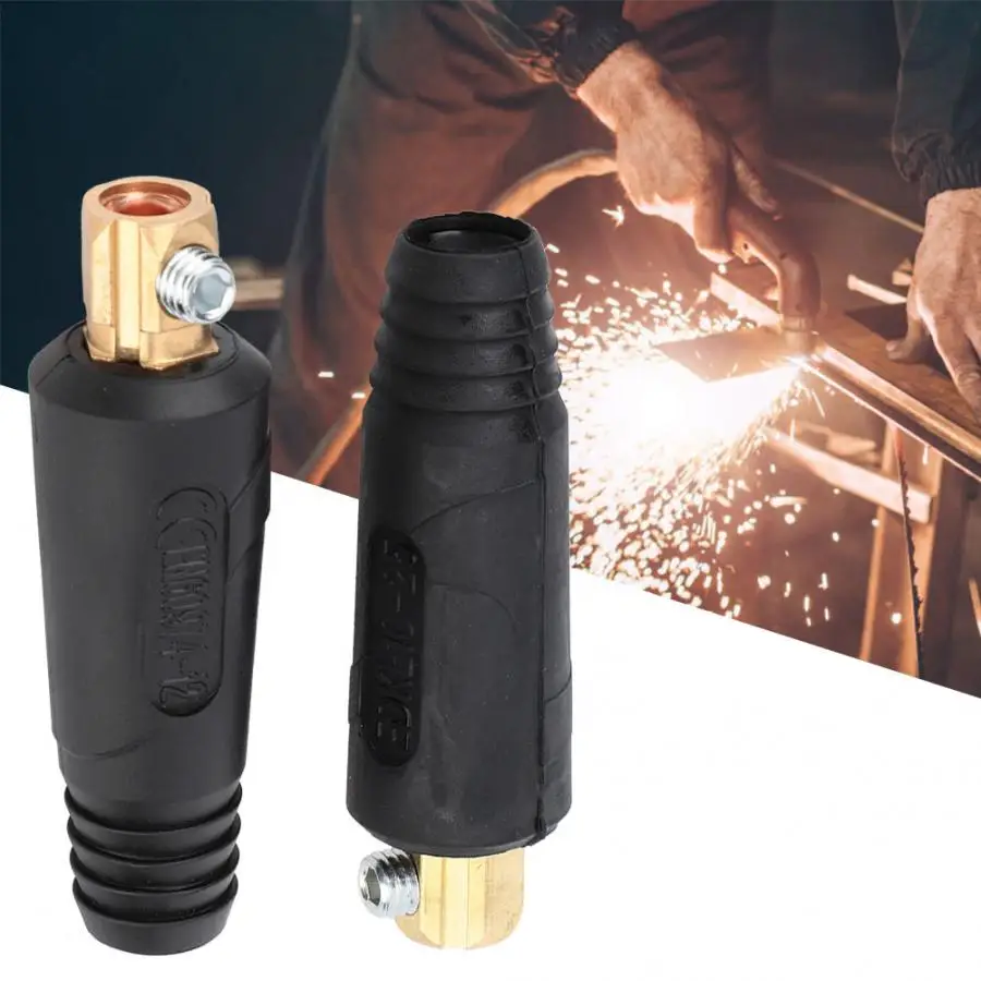 200-400A konektor 6psc (3 пары) медный сварочный кабель в европейском стиле быстрый
