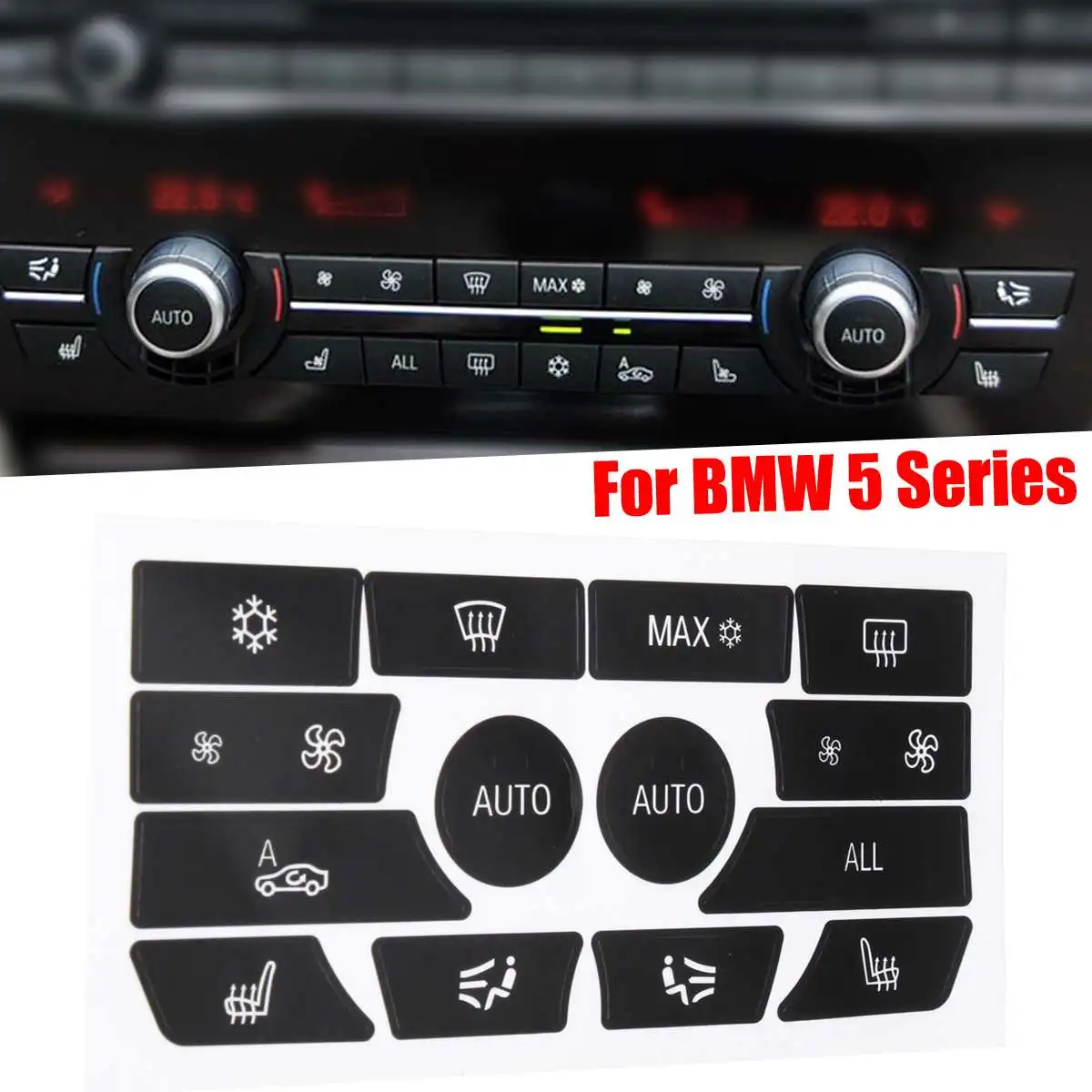 Автомобильная наклейка на кнопку для BMW Dash панель климат контроля кнопка ремонта