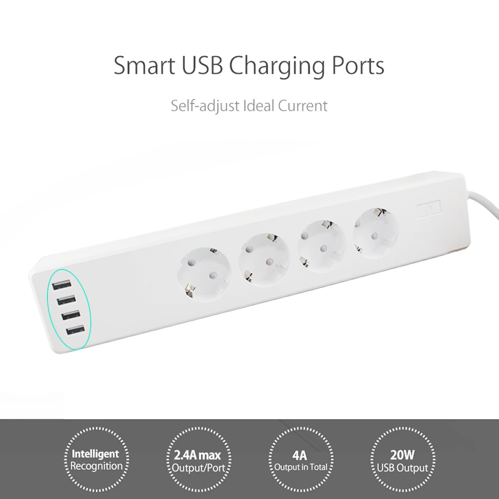 Новое поступление сетевой фильтр RSH EU с Wi Fi стабилизатор напряжения 4 USB и 3 Смарт
