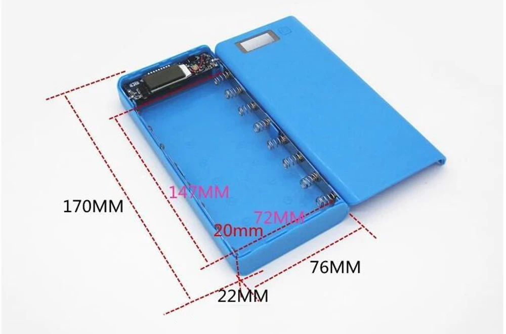 DIY 8x18650 аккумулятор держатель внешний пластиковый корпус чехол Type C Micro двойной USB