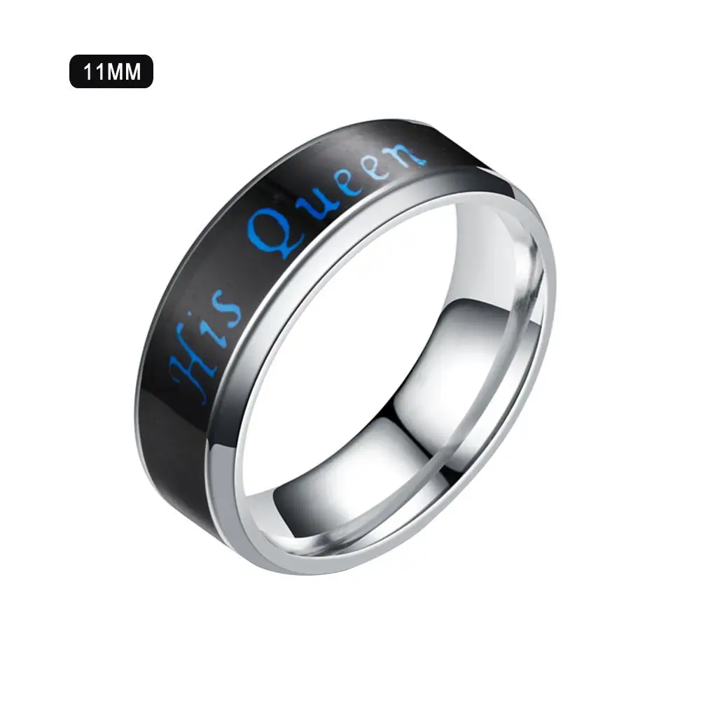 Anillos Plata 925 Para Mujer Стильный Смарт датчик температуры ее король его Королева кольцо