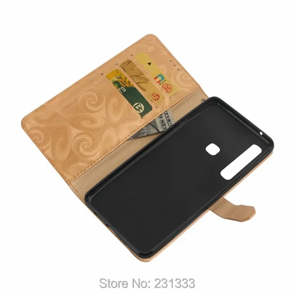 Кожаный чехол с жидким бумажником C-ku для Samsung Galaxy A9 2018 J4 Plus J6 A7 A750 Quicksand Love Stand ID Card