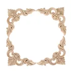 4 шт. домашний декор, танцующий кактус 8*8 см, деревянная резная угловая мебель, домашние украшения, Неокрашенная аппликация, Прямая поставка