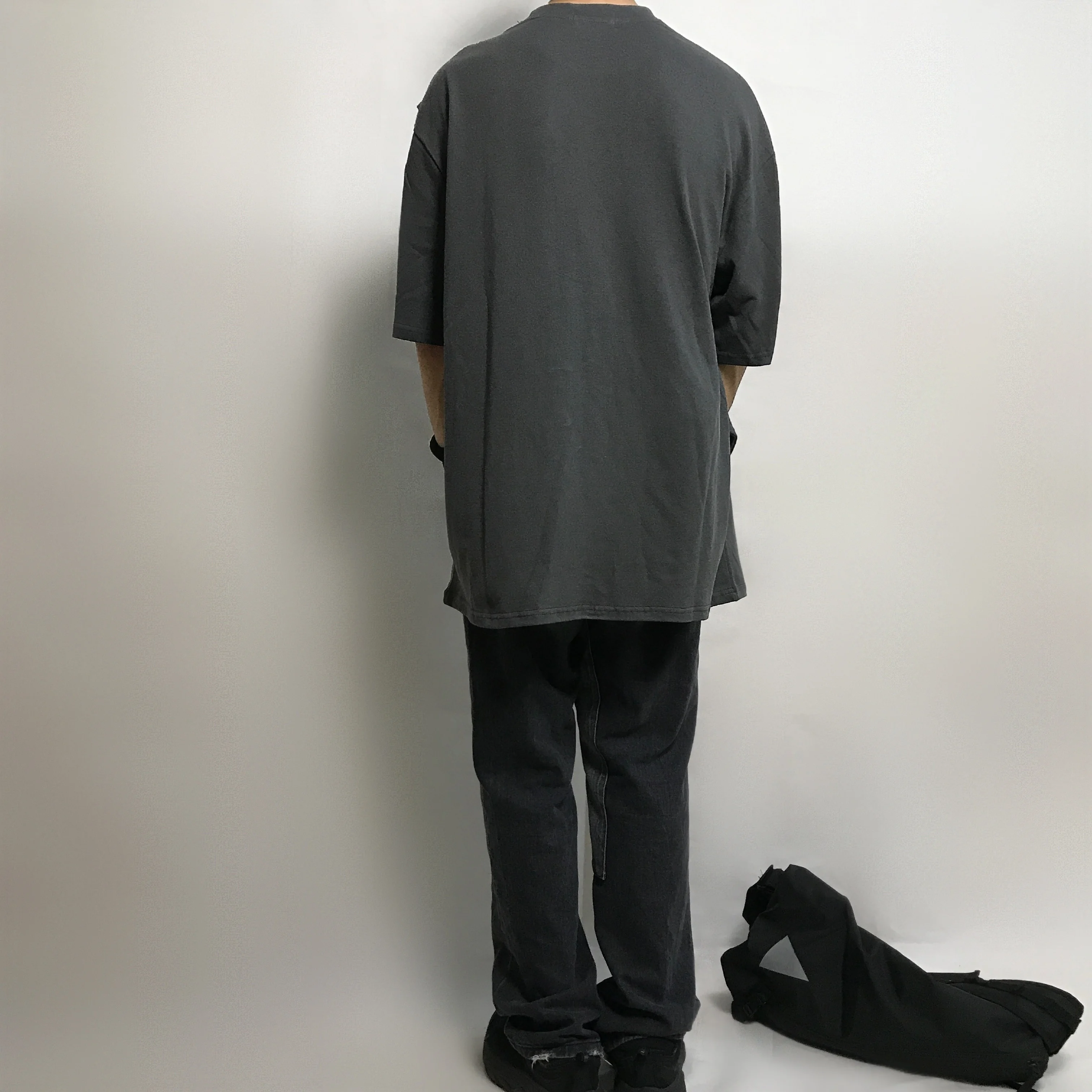 Гранж Ретро Уличная одежда с двумя рукавами Пояс Женская свободная футболка