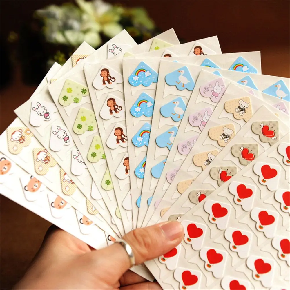 48pcs Cute Cartoon Animals Corner Stickers Kawaii Stationery DIY Scrapbooking Photo Album Decorations Picture Postcard