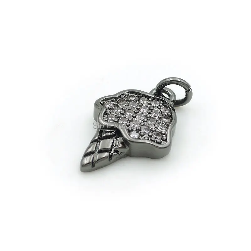 14*10*3 мм Micro Pave Clear CZ Bamboo Shoot Charms подходит для мужчин и женщин изготовления браслетов