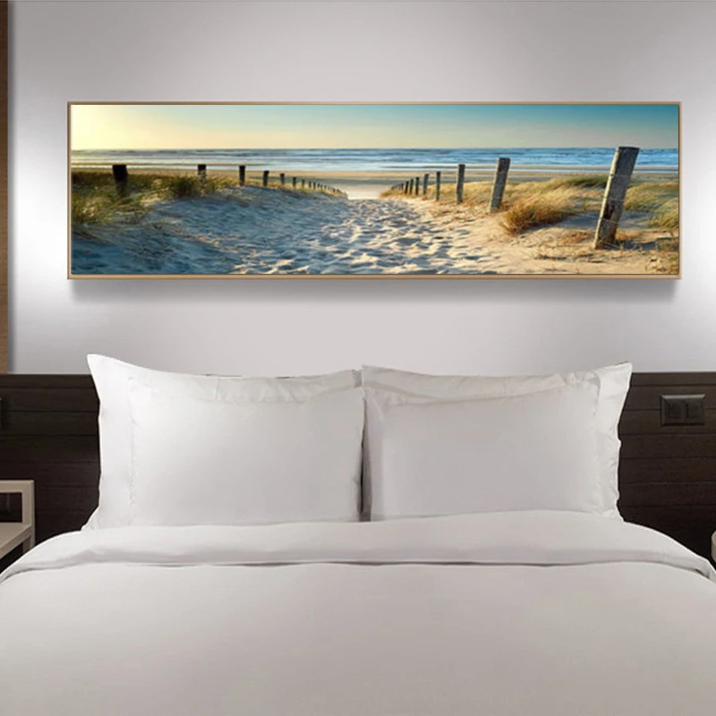 Картина на холсте настенная живопись океан пляж природа ветер пейзаж постер