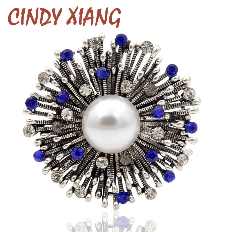 Винтажная женская брошь в виде цветка CINDY XIANG элегантное и яркое украшение с