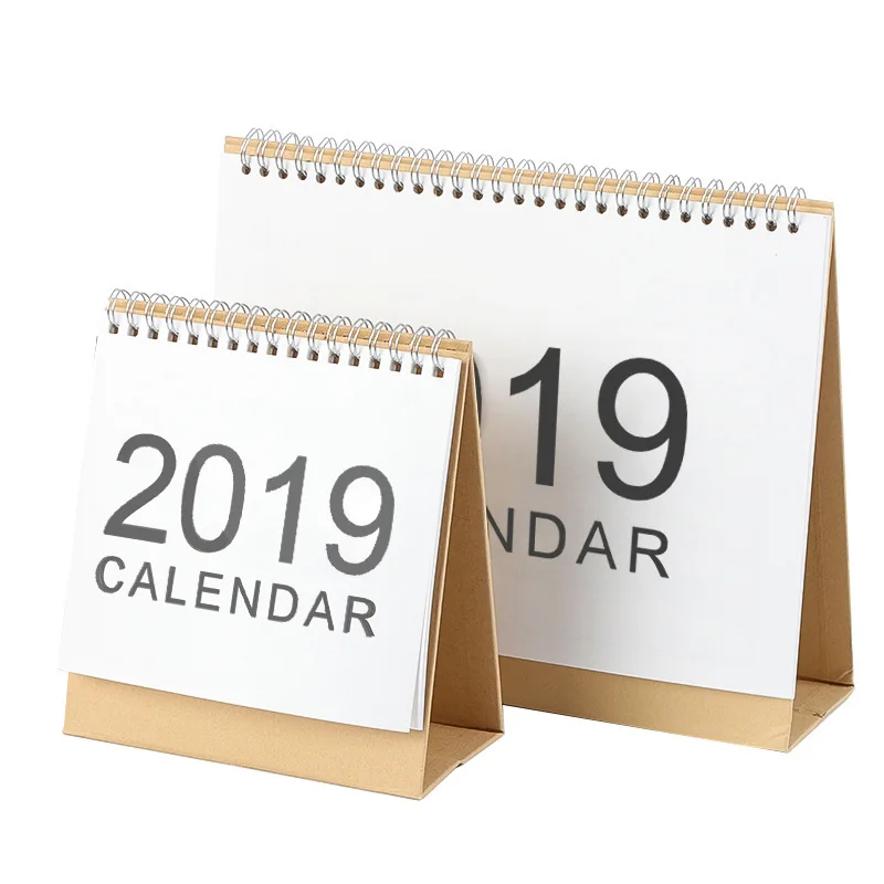Календарь 2019 милый мультфильм настольная бумага двойной ежедневный планировщик