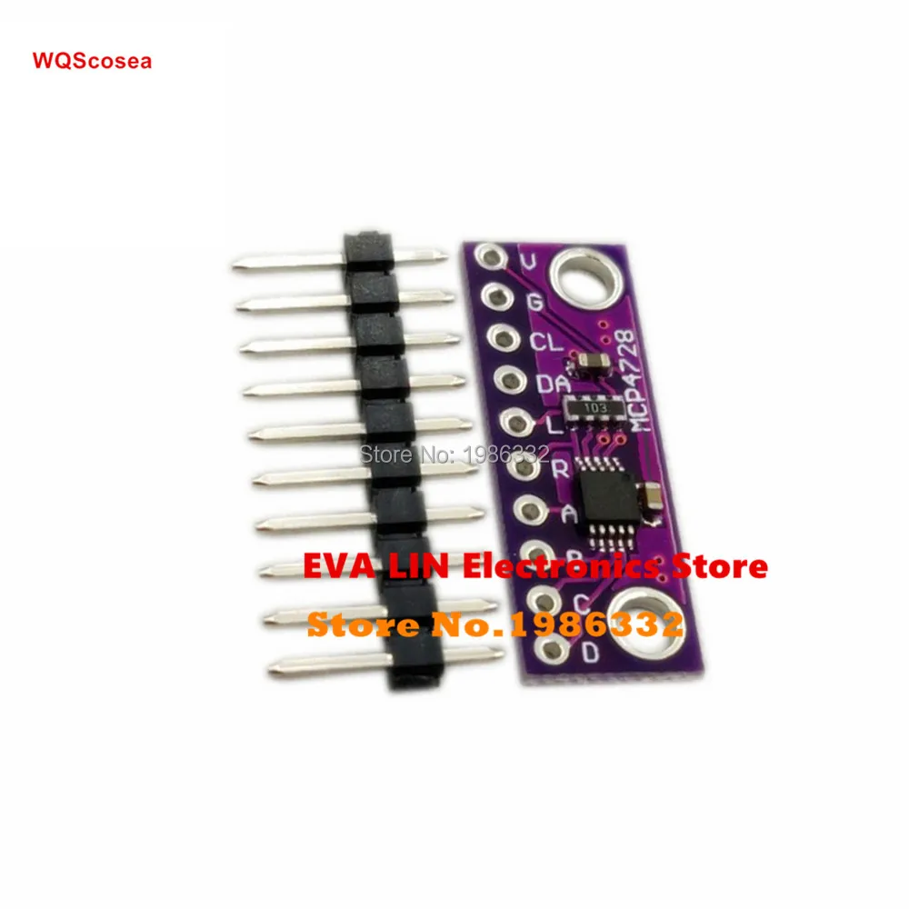 WS16 MCP4728 12 бит I2C цифро аналоговый преобразователь DAC Модуль поломки 4CH оценочная