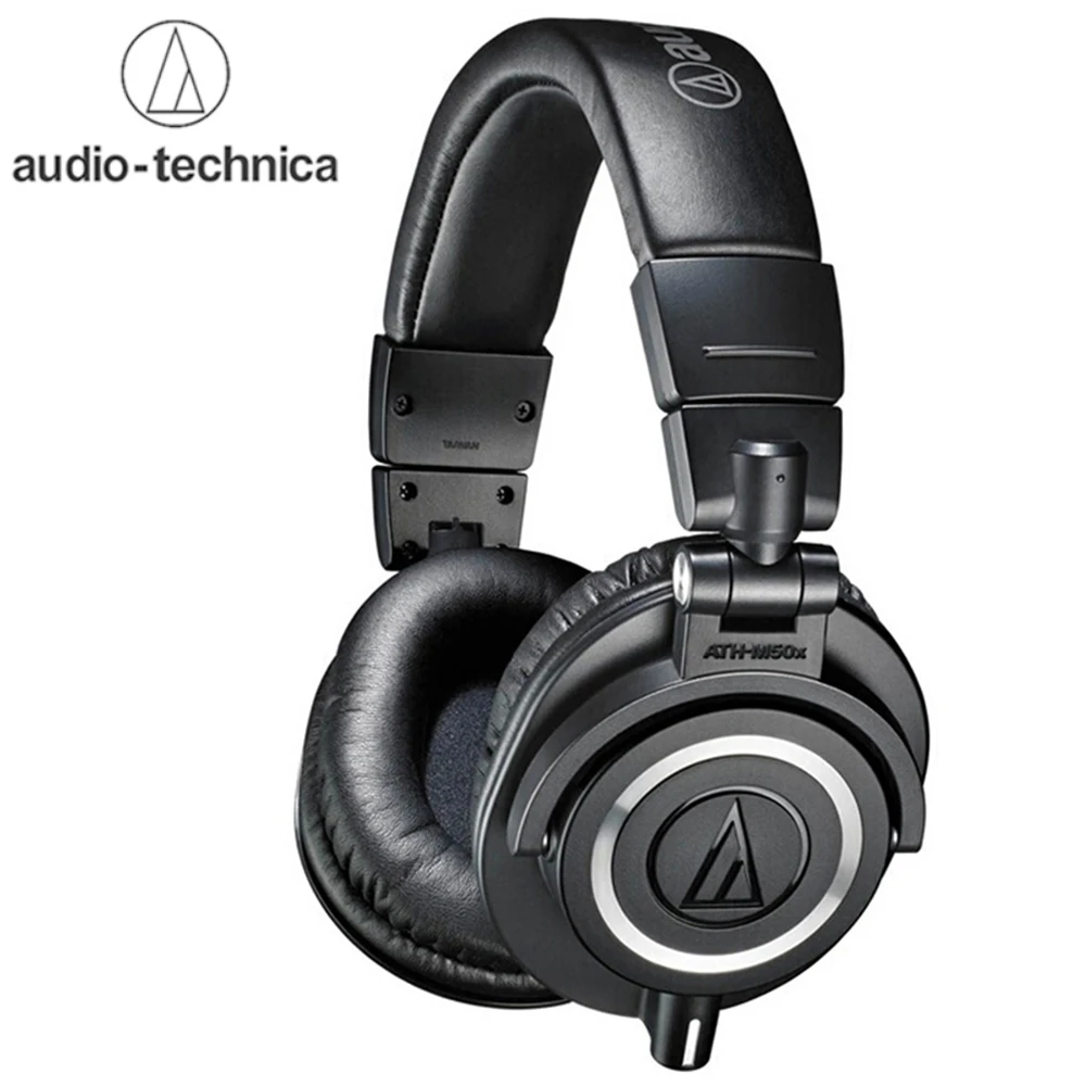 Audio-Technica ATH-M50x, профессиональные мониторные наушники, закрытые сзади, динамические Накладные Наушники Hi-Fi, складные наушники, игровая музыка