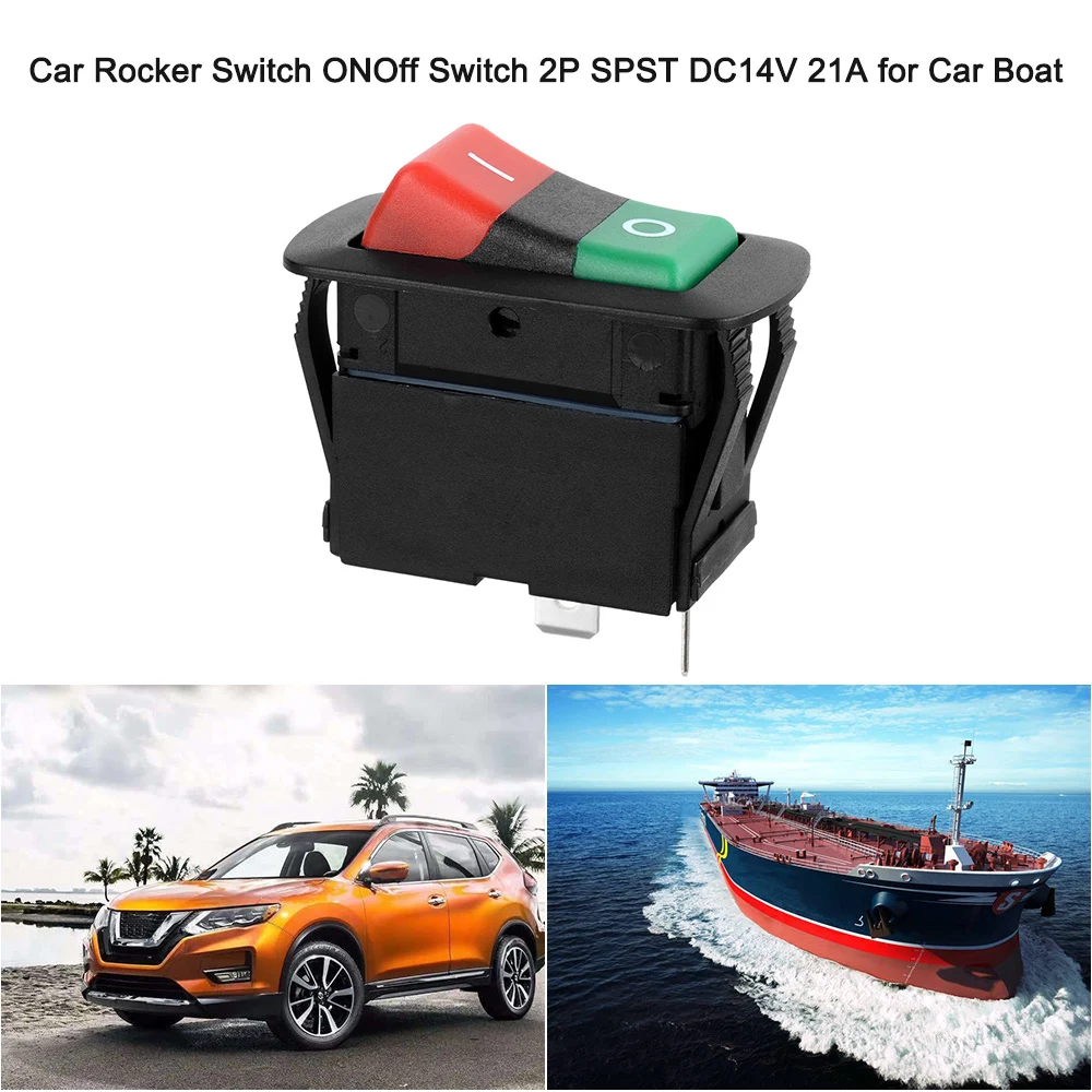 Автомобильный кулисный переключатель вкл./выкл. Переключатель 2P SPST DC14V 21A для
