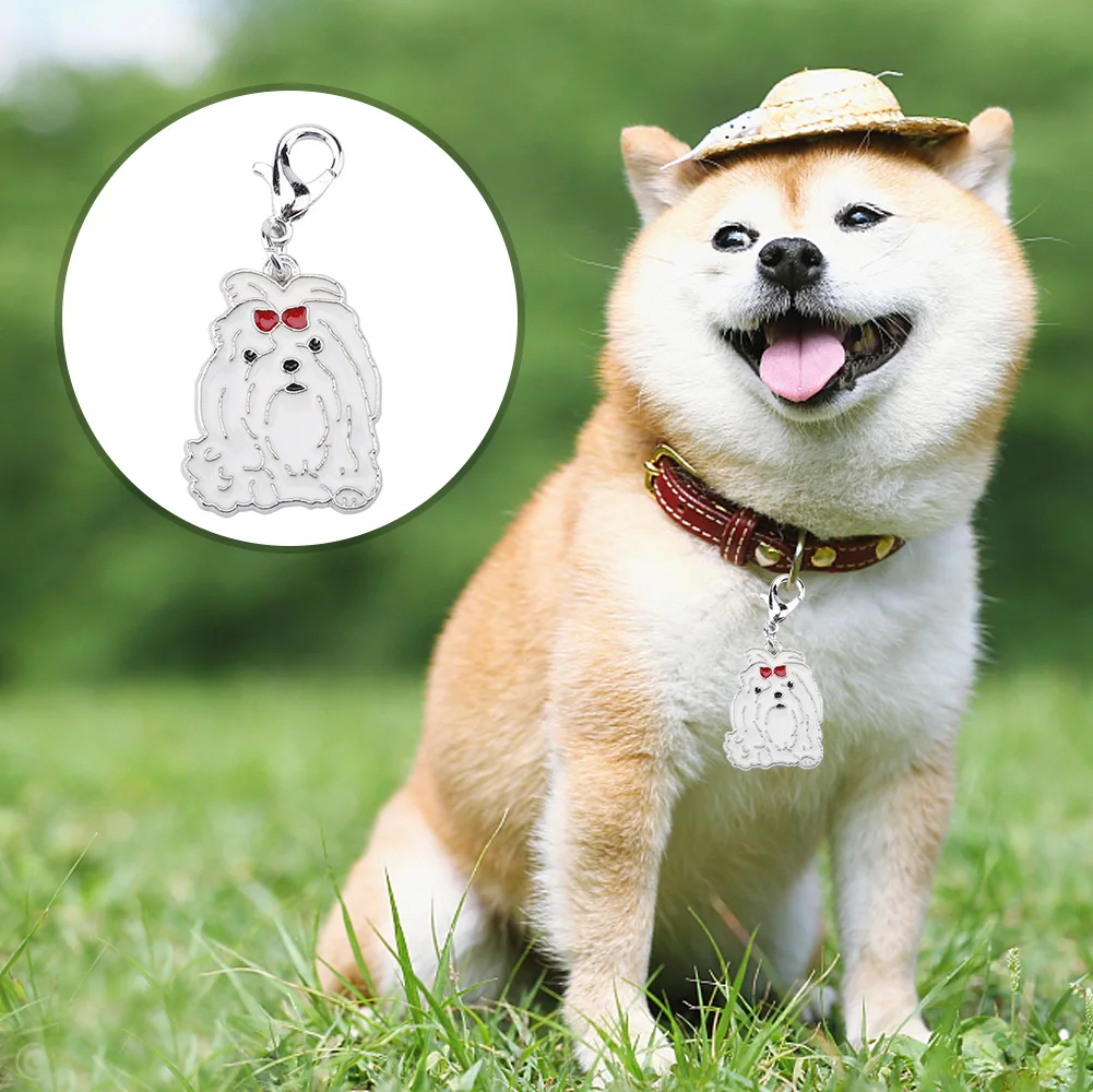 Металлические аксессуары для ошейника домашних животных кулон в форме собаки