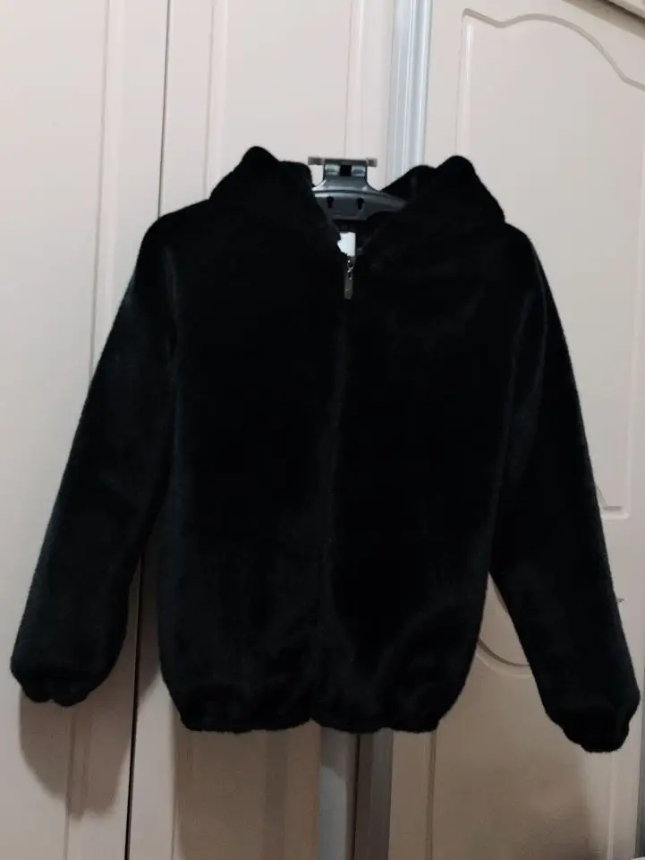 Женское велюровое пальто Moletom Panda Kpop длинное однотонное из искусственного меха в