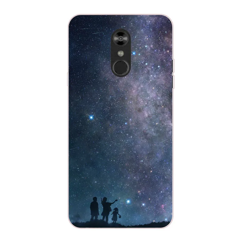 Чехол для LG Q Stylo 4 мягкая задняя крышка из ТПУ с изображением пейзажа кремния 2018