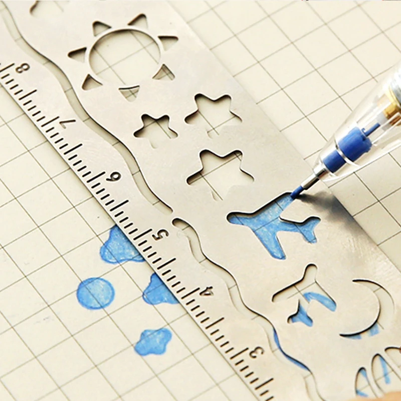 SIXONE пустотелая металлическая линейка закладка многофункциональная для