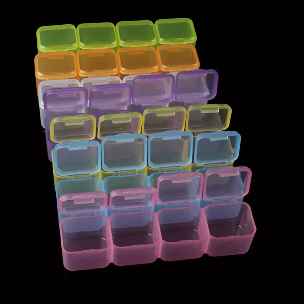 28 Slots Empty Storage Box Nail Art Equipment Rhinestone Tools Jewelry Beads Display Case Organizer Holder | Красота и здоровье