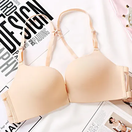 Bralette французская Передняя Пряжка полый нейлон красота задняя Удобная толстая