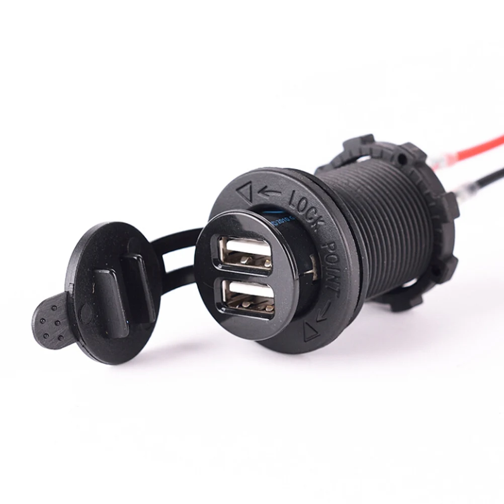 Водонепроницаемый Автомобильный моторный порт 12 В/2 1 а с двумя usb портами разъем