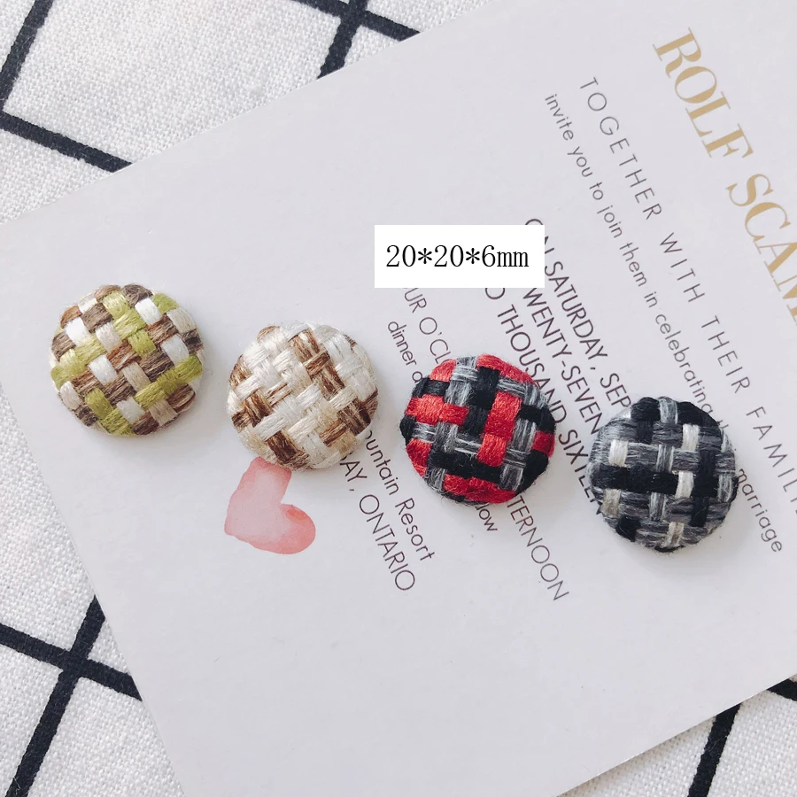

20 pieces / lotDIY handmade jewelry accessories round buckle temperament earrings material pendanOther