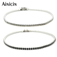 allergy free 304l stainless steel sparkly cubic zircon tennis link bracelets 3mm wide lovely gift for men and women