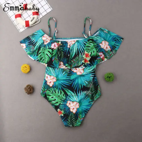 Семейный комплект бикини для мамы и дочки женский бандажный Купальник девочек