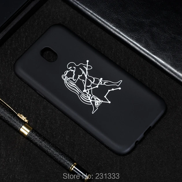 Матовый Мягкий ТПУ чехол зодиака для Samsung Galaxy J3 2017 J5 J7 A6 A9 A8 PLUS 2018 A7 J6 S8 S9 S10E S10 J4 Core A8S