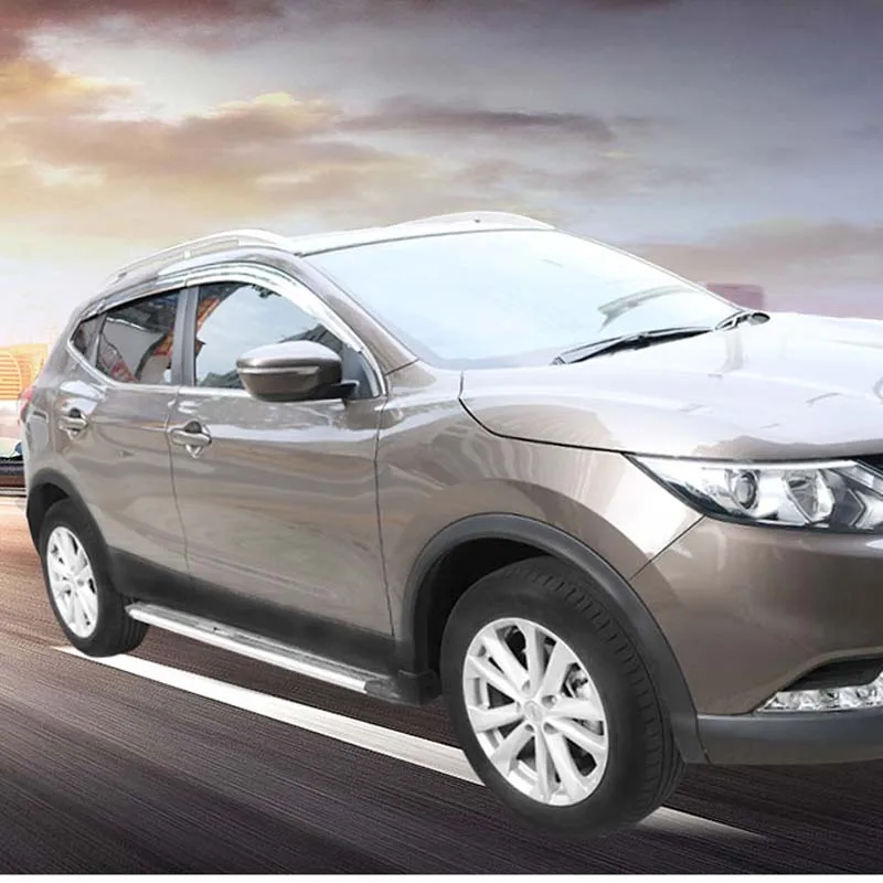 

Козырьки солнцезащитные хромированные для Nissan Qashqai 2016-2018, 1 комплект