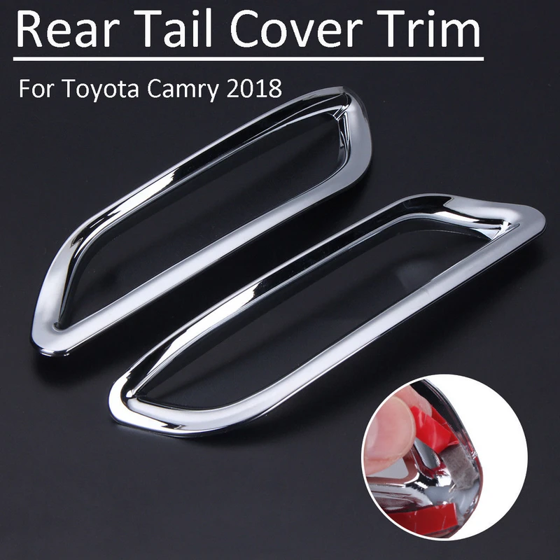 2 шт./компл. хром задний противотуманный фонарь рамка Крышка Накладка для Toyota Camry