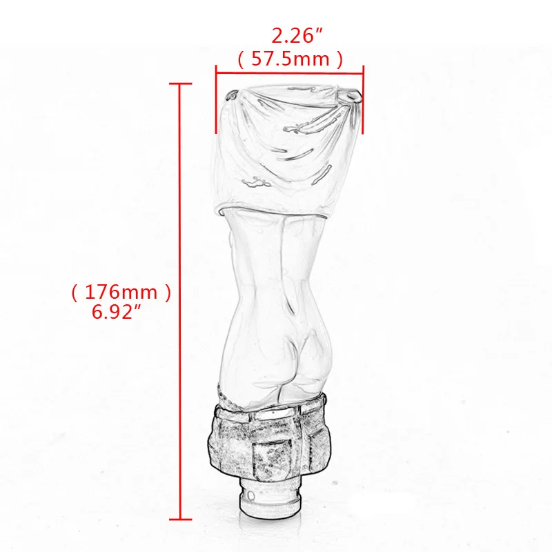 Red Goddess Series Semi-naked Sexy Lady Hot Girl Car Truck Manual Stick Gear Shifter Knob Lever Custom For Universal |