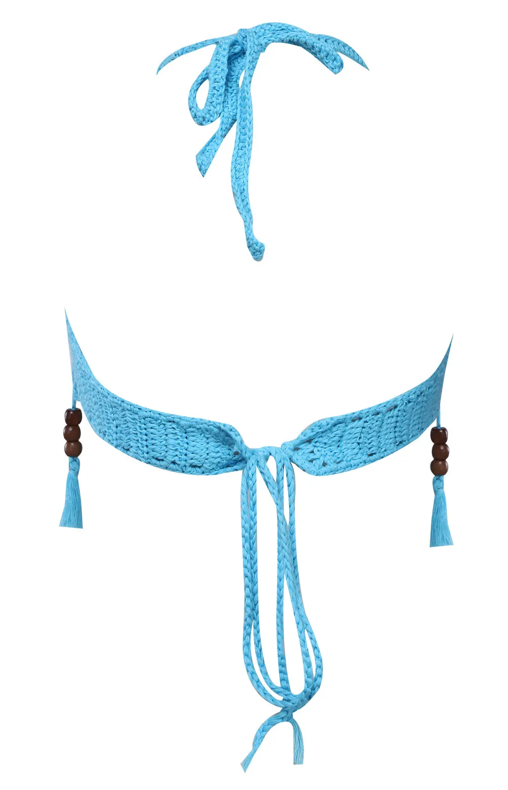 Лидер продаж модный однотонный кроп топ с кисточками и вырезом на шее в богемном