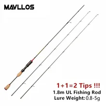 Mavllos Ultra Light 1.8 м ул Мелодия углерода Волокно спиннинг CW0.8-5 г быстрое действие Удочки один/ двойной удилища Рыбалка Полюс Mavllos Ultra Light 1.8 м ул Мелодия углерода Волокно спиннинг CW0.8-5 г быстрое действие Удочки один/ двойной удилища Рыбалка Полюс