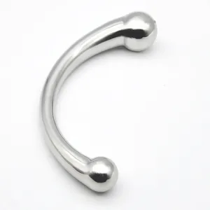 Двусторонняя Массажная палочка из нержавеющей стали для точки G, пенис из чистого металла, фаллоимитатор для стимулятор Анальная пробка точки P, секс-игрушка для женщин и мужчин.