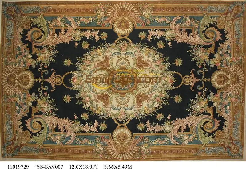 Goedkoop Top Fashion Tapete Details Over 12 'X 18' Handgeknoopt Dikke Pluche Savonnerie Rug Tapijt Gemaakt Om Order Ys-sav007gc88savyg2
