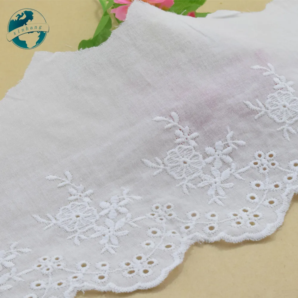 11.5cm width 100% Cotton embroid lace sewing ribbon guipure trim wedding DIY Garment Accessories african lace#3312 | Дом и сад
