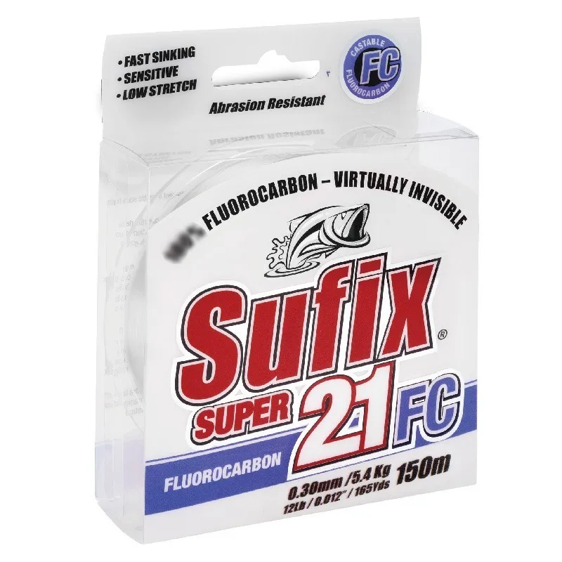 Леска SUFIX SUPER 21FC 150 м сверхпрочная леска из чистого Фторуглерода передняя