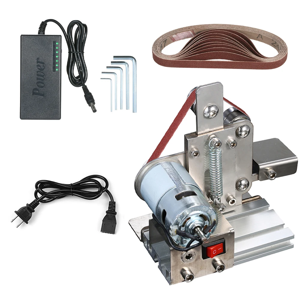Multifunctional AC 110-240V Grinder Mini Electric Belt Sander DIY Polishing Grinding Machine Cutter Edges Sharpener | Инструменты