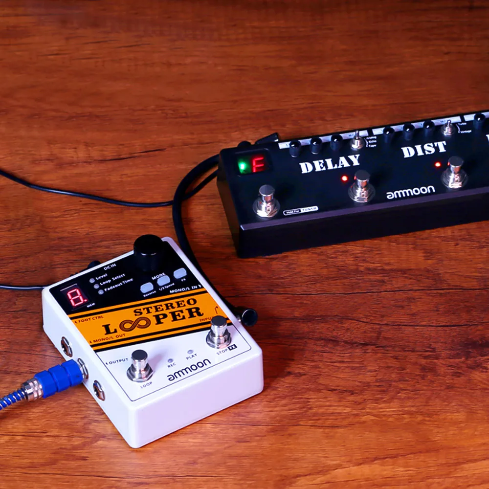 

Loop Record Guitar Effect Pedal 10 Independent Loops Max. 10min Recording Time for Each Loop Unlimited Overdubbing guitar pedal