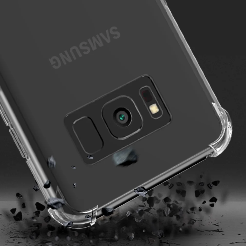 Силиконовый чехол для samsung Galaxy A5 A3 2017 J3 J5 S8 S9 плюс S7 край мягкая обложка анти knock