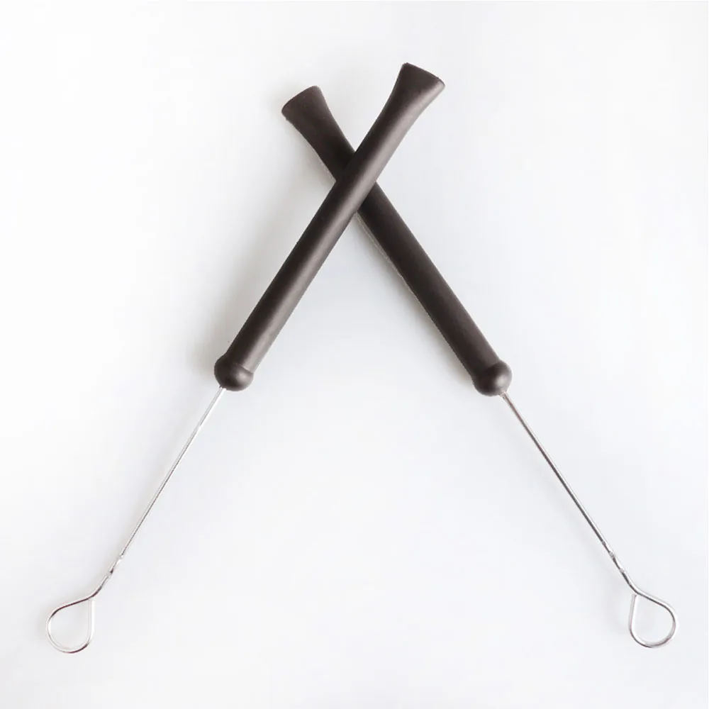 1 пара высококачественных выдвижных кистей для барабана с черной ручкой