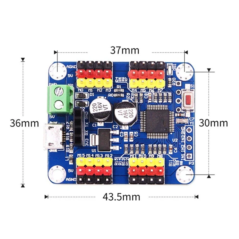 Плата контроллера серводвигателя 16 канал pvм TTL плата bluetooth модуль для SG90 MG995 Ard & uino
