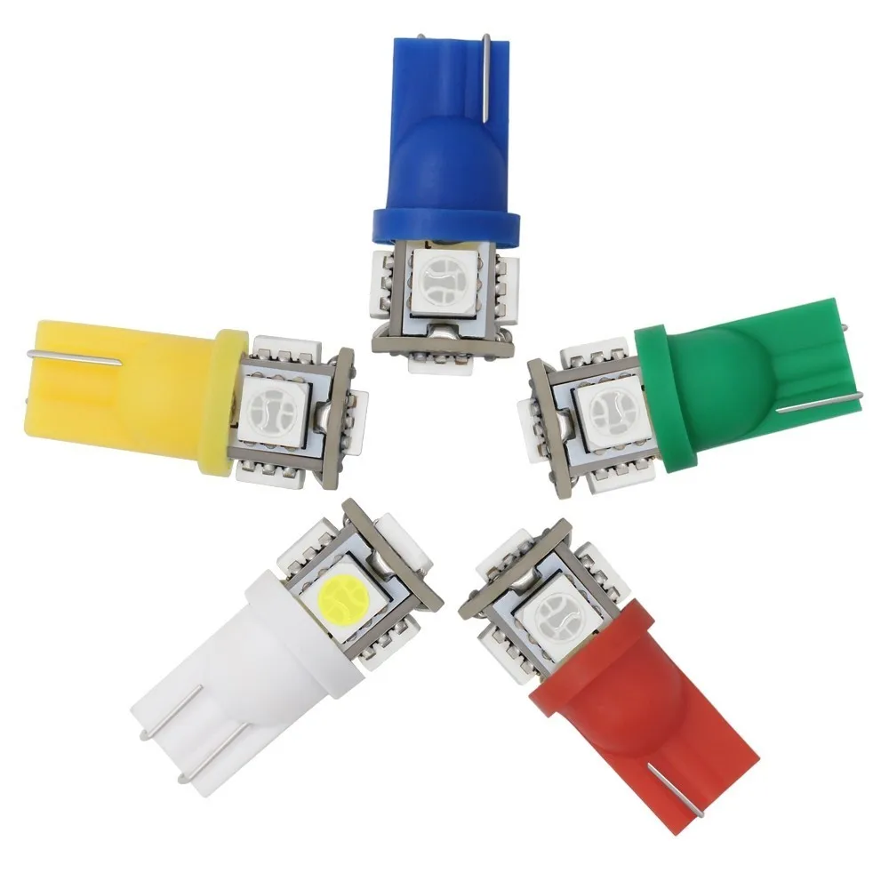 10 шт. ВОДИТЬ Автомобиль AC/DC 12v Led светильник T10 5050 194 168 w5w стоянки светодиодного
